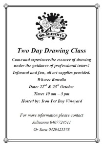 Two Day Drawing Class in Artentwine Festival at Rowella Hall